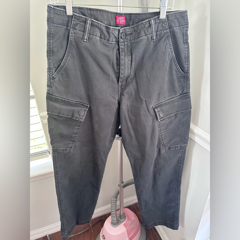Levi's Gray Cargo Pants with Utility Design W34xL30